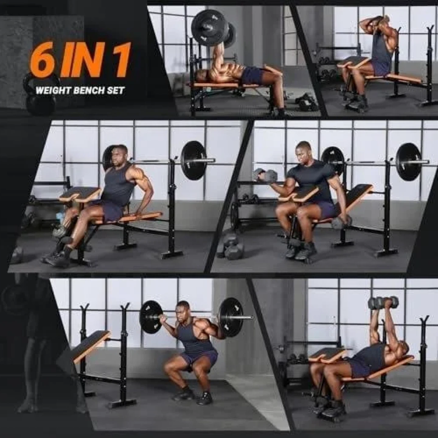 6-in-1 Weight Bench Set - photo 2