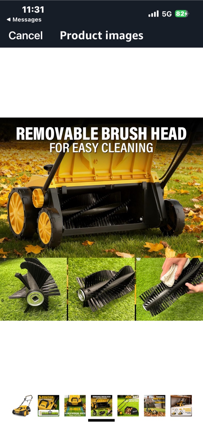 Zegjaw 15-Inch Electric Lawn Dethatcher - photo 2