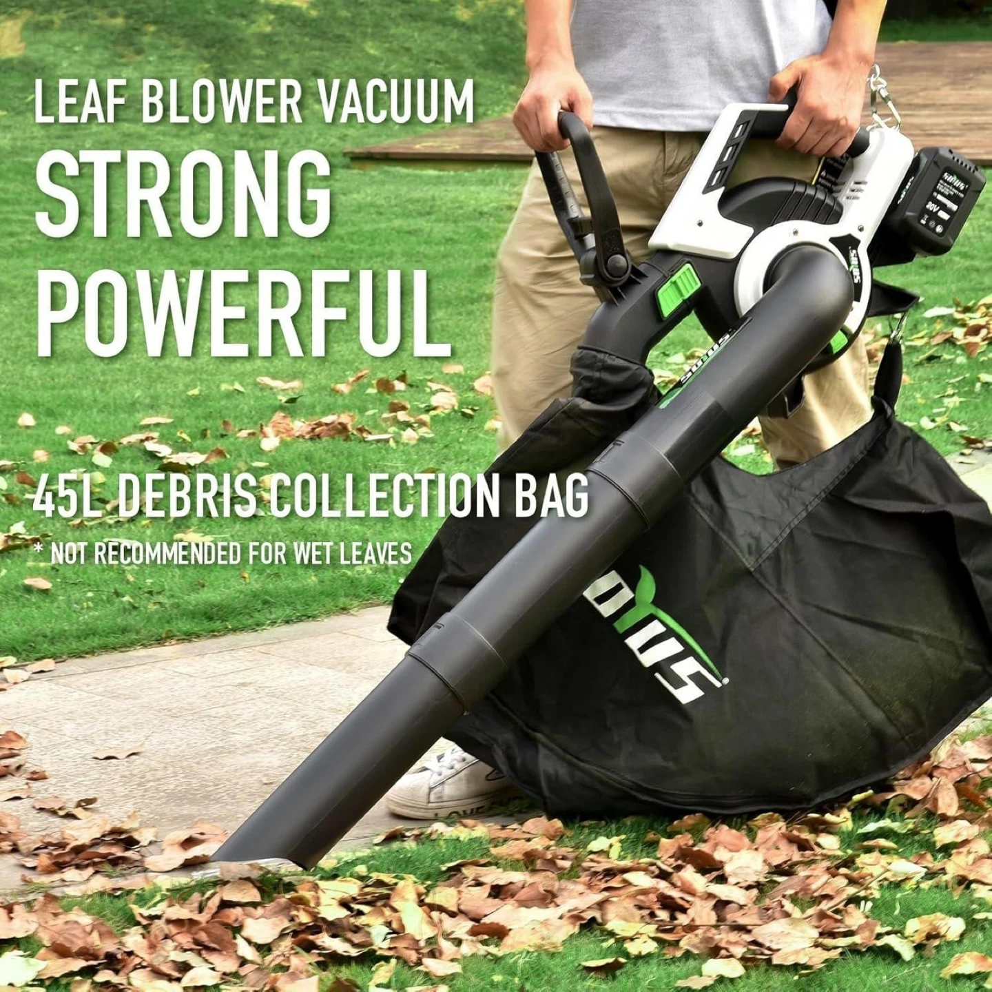 SOYUS Cordless Leaf Blower Vacuum 2x 4.0Ah Batteries - photo 4