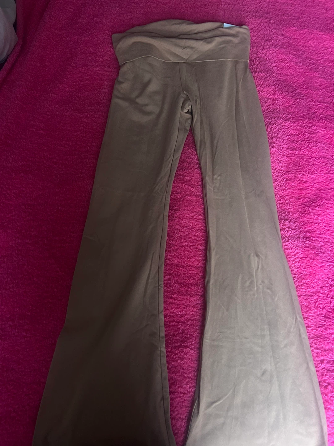 Victoria's Secret PINK Stretch Cotton Foldover Flare Leggings M