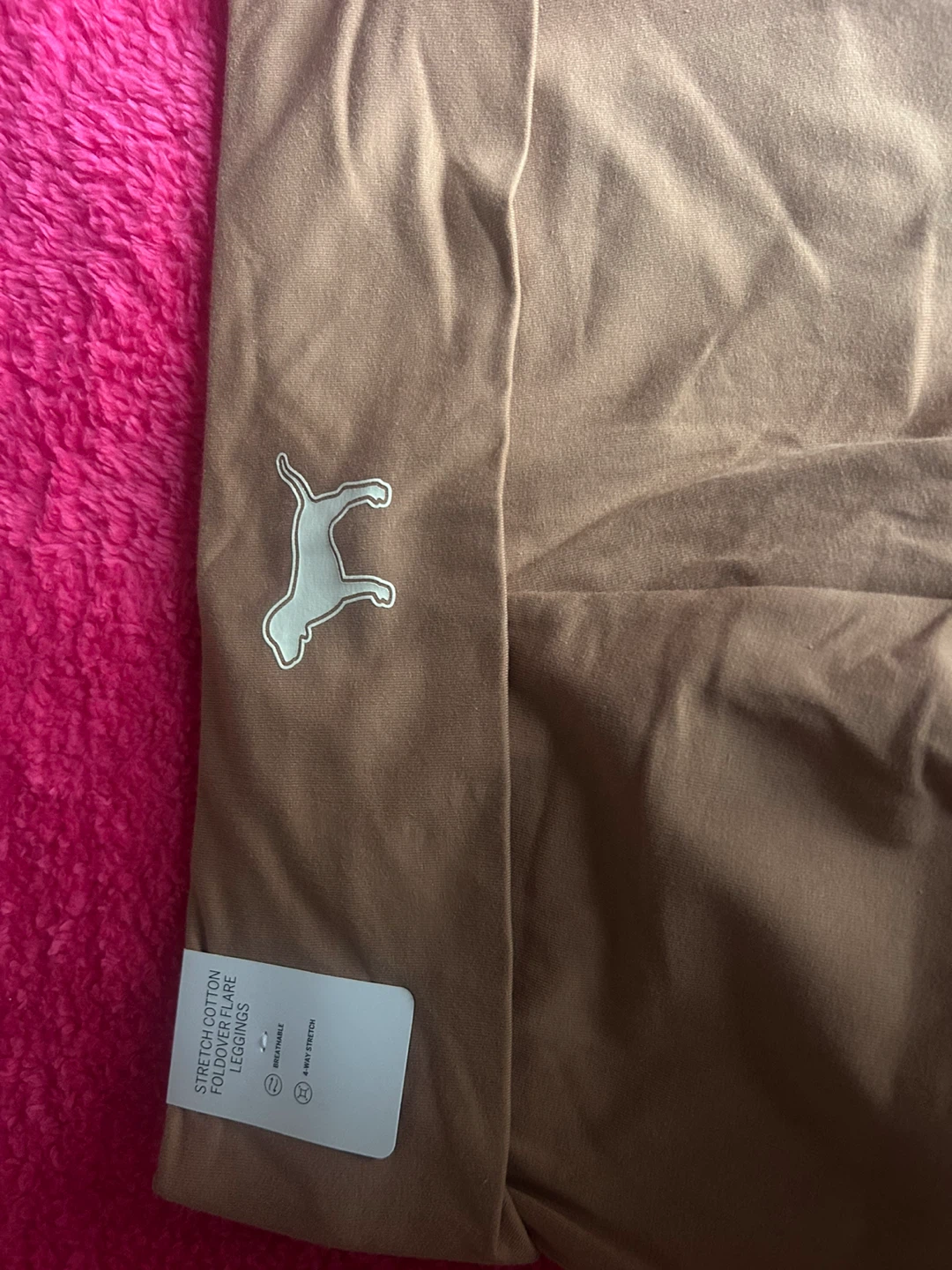 Victoria's Secret PINK Stretch Cotton Foldover Flare Leggings M - photo 3