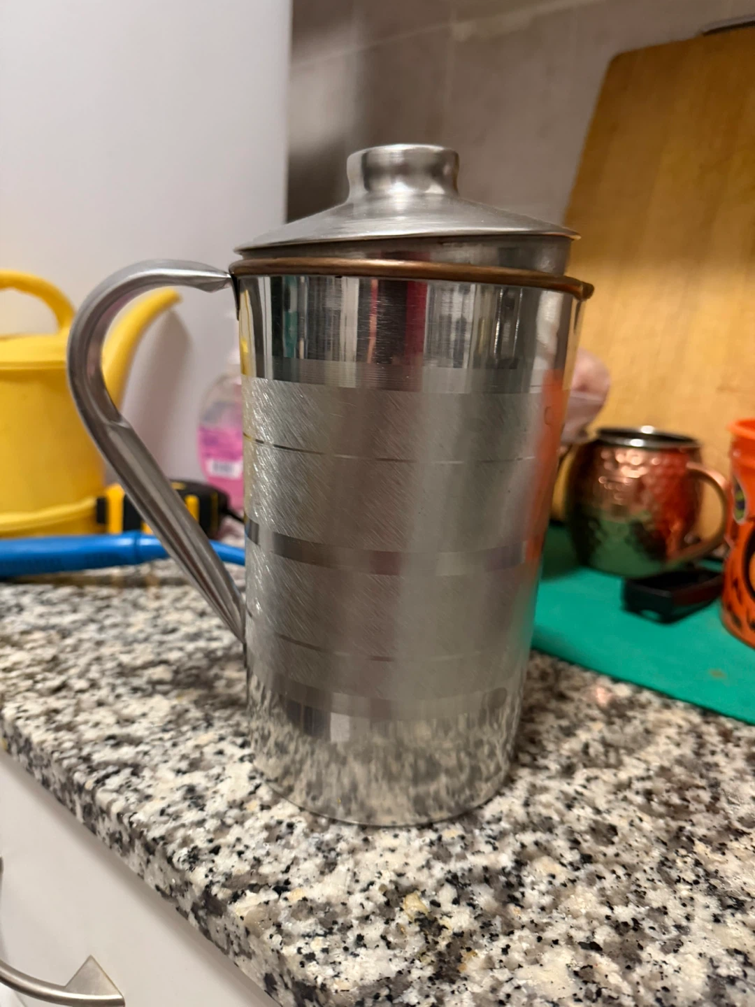Copper Stainless Steel Water Pitcher with Lid - photo 2