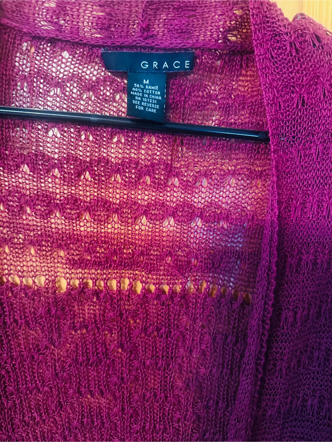 Grace Pink Knit Cardigan Sweater Size M - photo 2