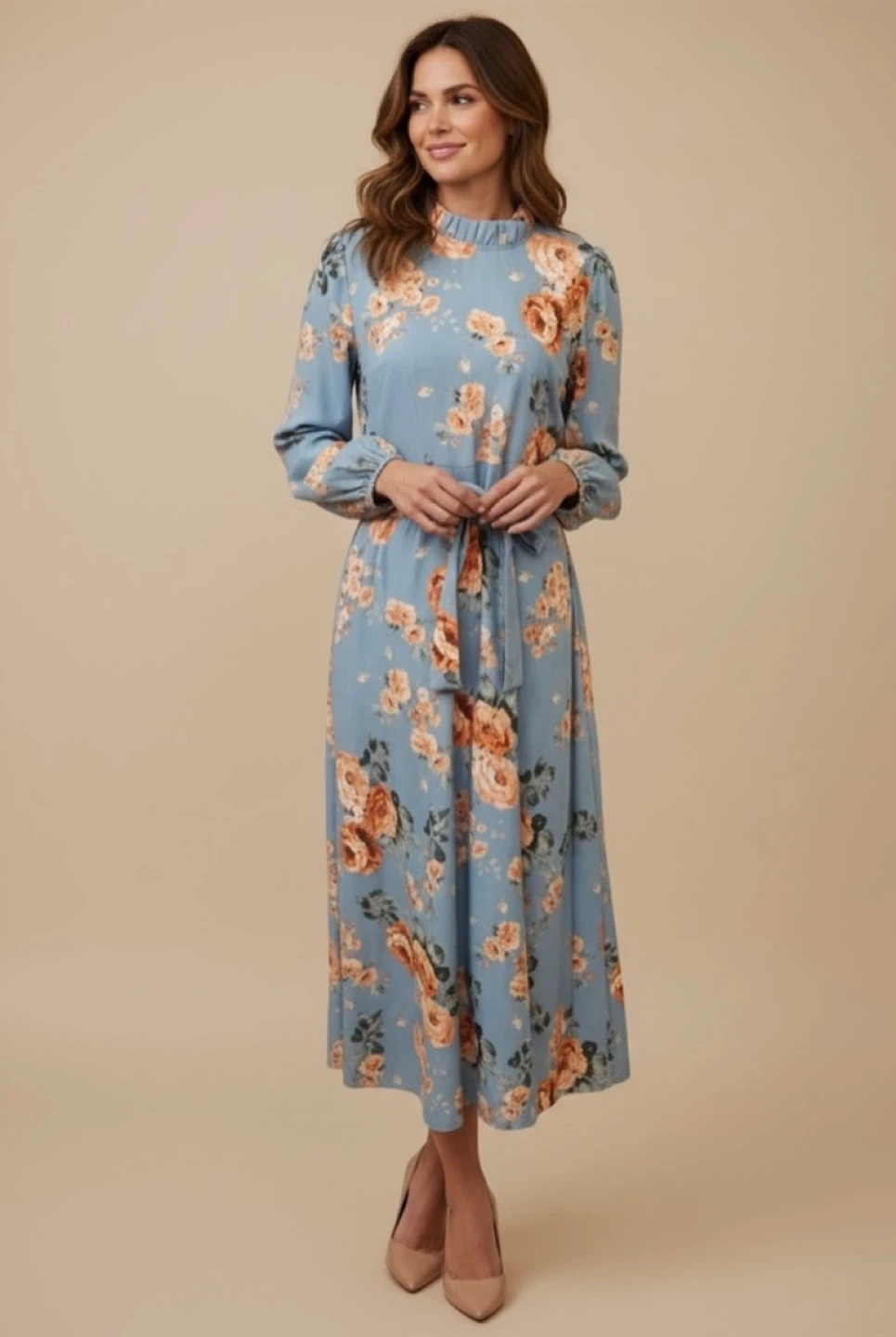 Shein Blue Floral Maxi Dress - Medium