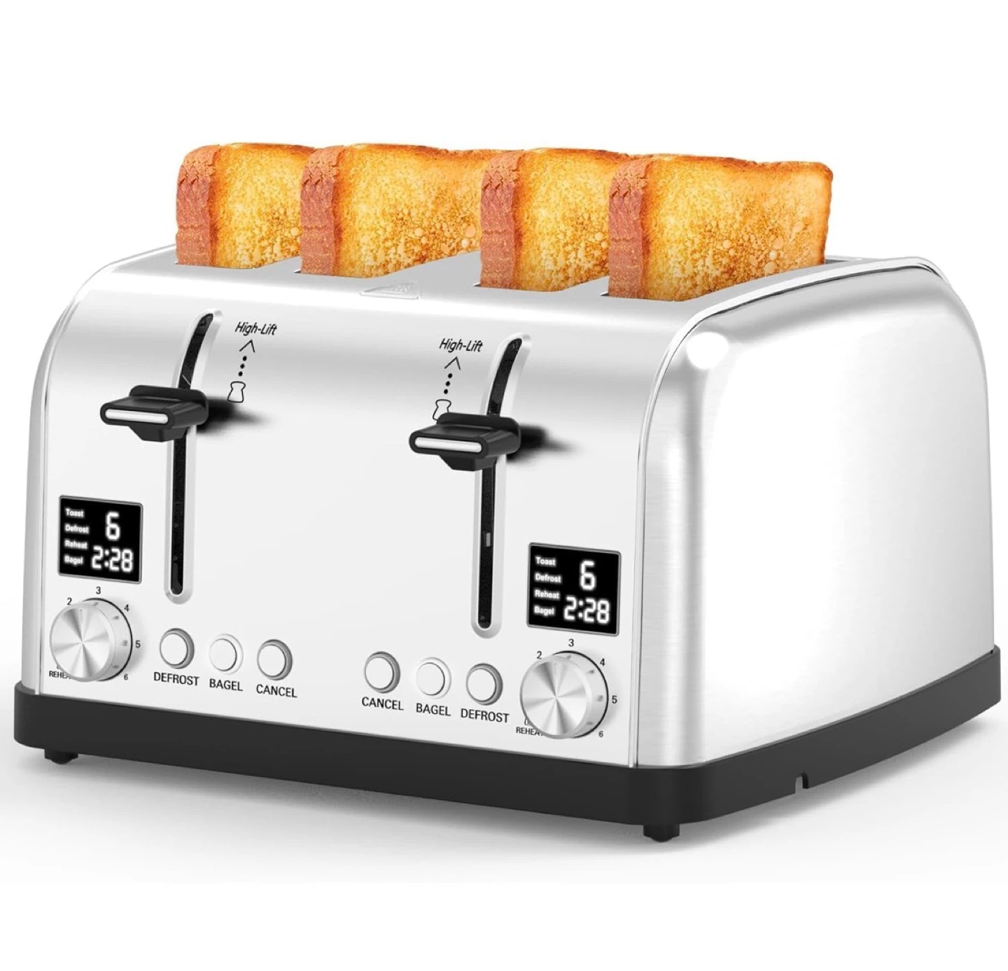 4-Slice Stainless Steel Toaster