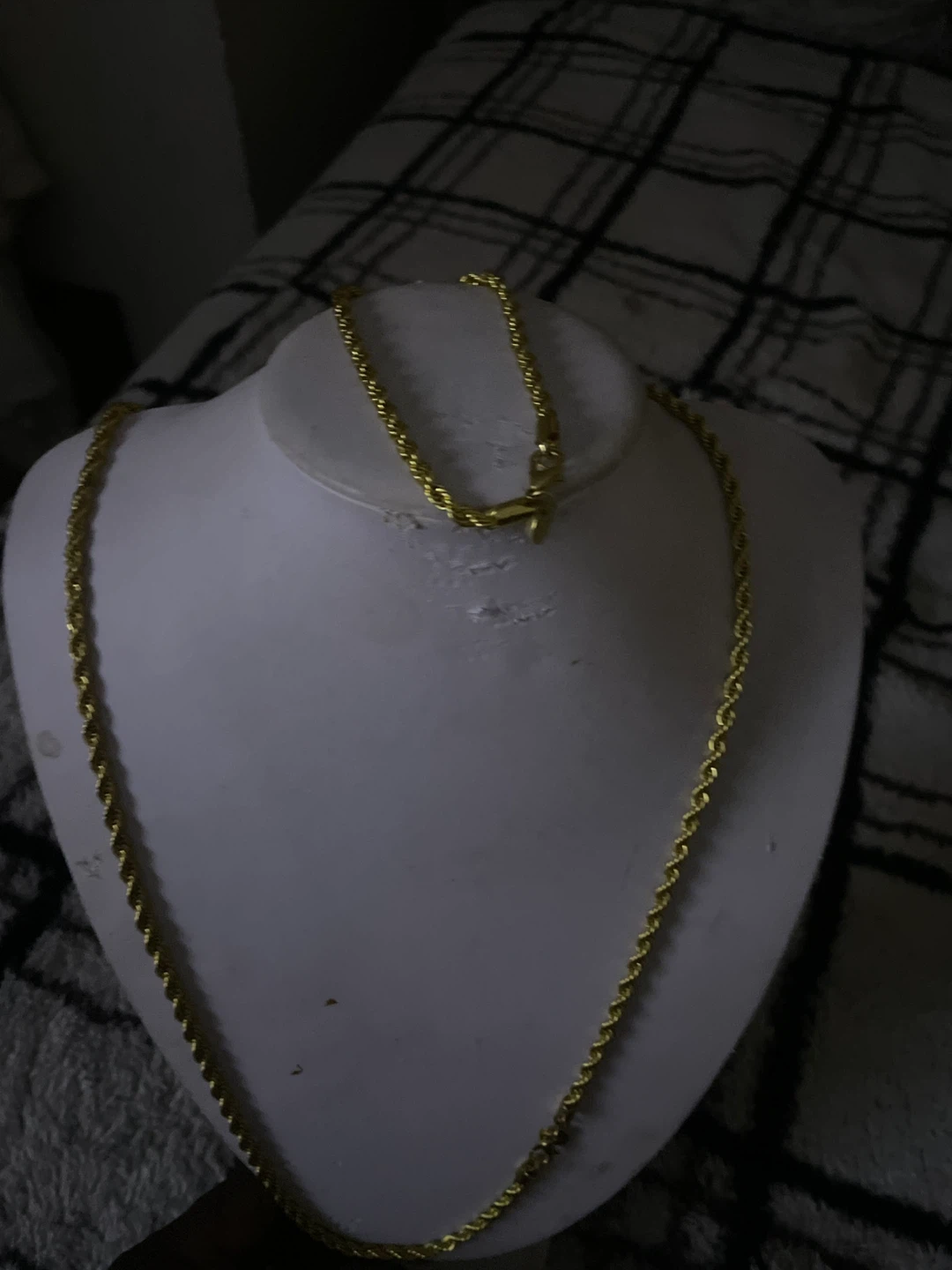 Gold Rope Chain Necklace