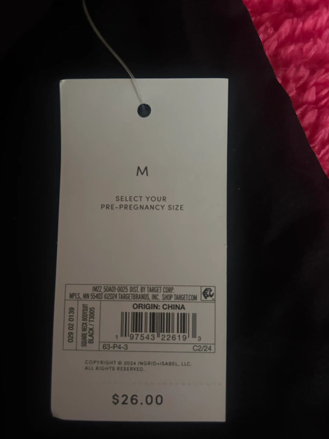 Isabel Maternity Black Long Sleeve Bodysuit Size M - photo 4