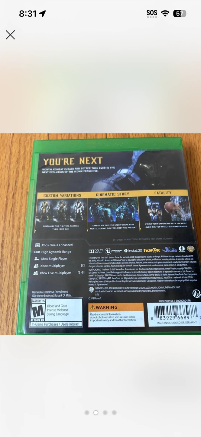 Mortal Kombat 11 Xbox One Game - photo 3