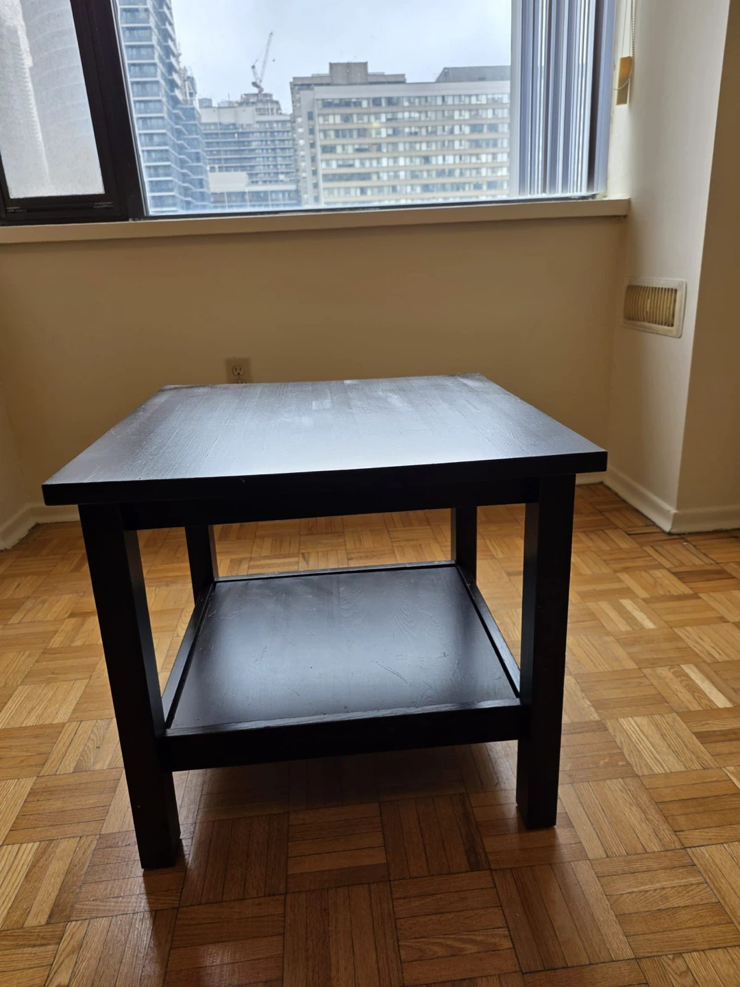 Black Side Table with Shelf - photo 2