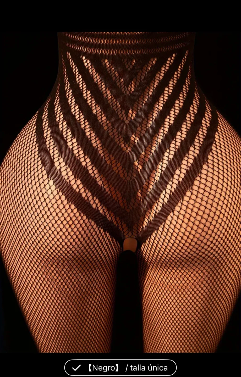 Black Fishnet Halter Bodysuit - photo 3
