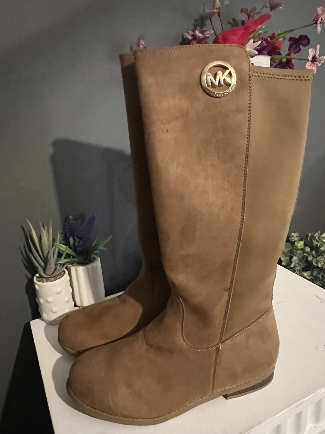 Michael Kors Women's Brown Suede Knee-High Boots