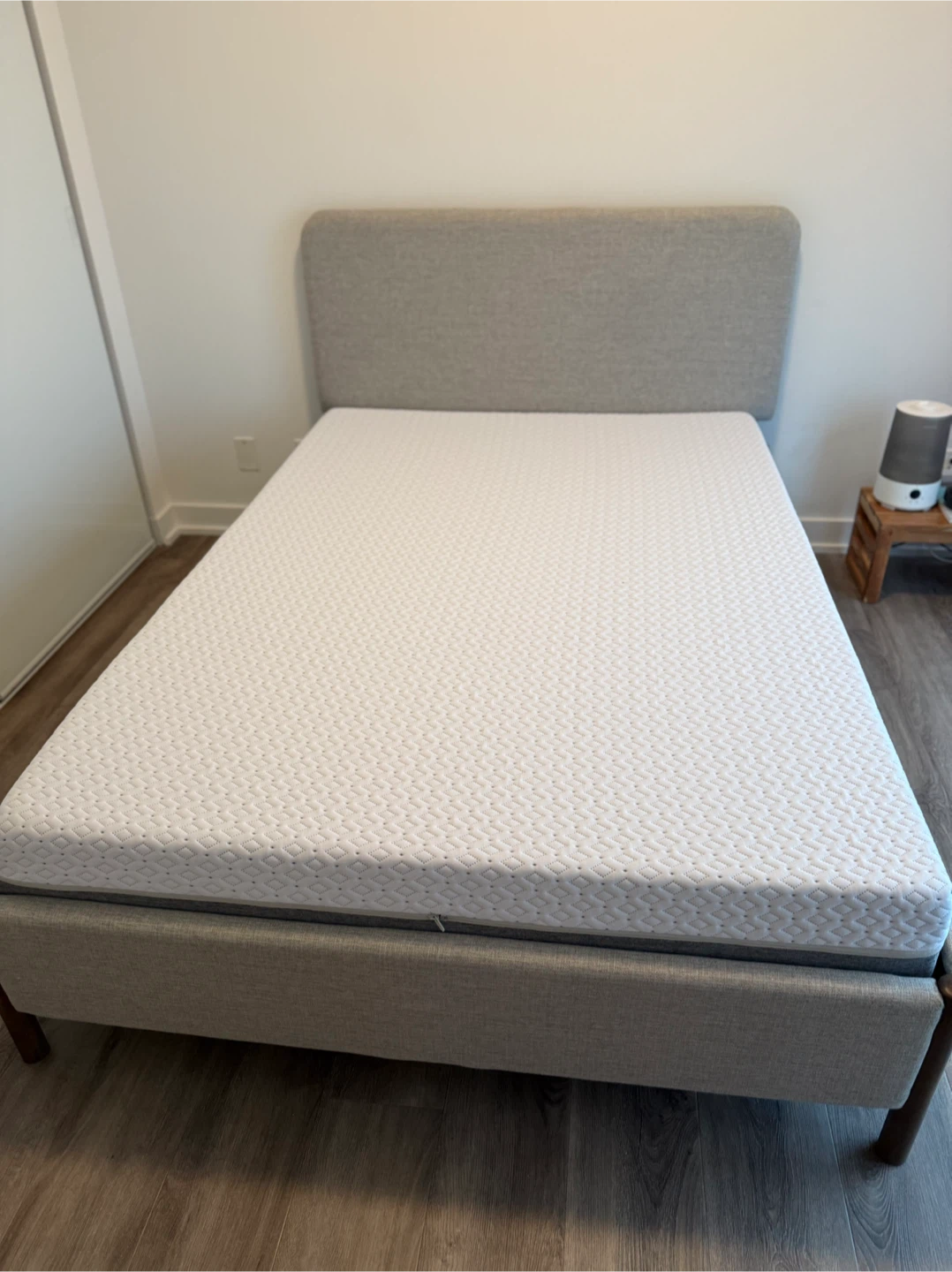 Endy Double Mattress + Platform Bed Frame + Cover - Like New