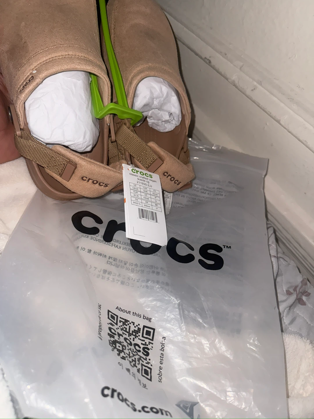 Crocs Classic Crafted Vegan Suede Clogs