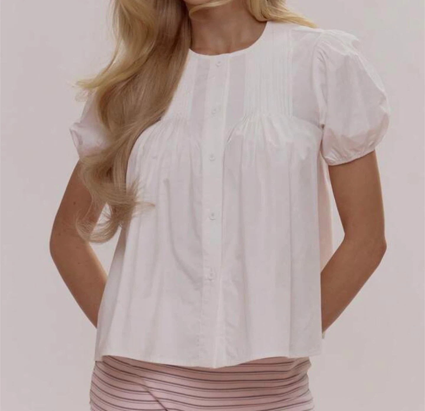 White Puff Sleeve Blouse