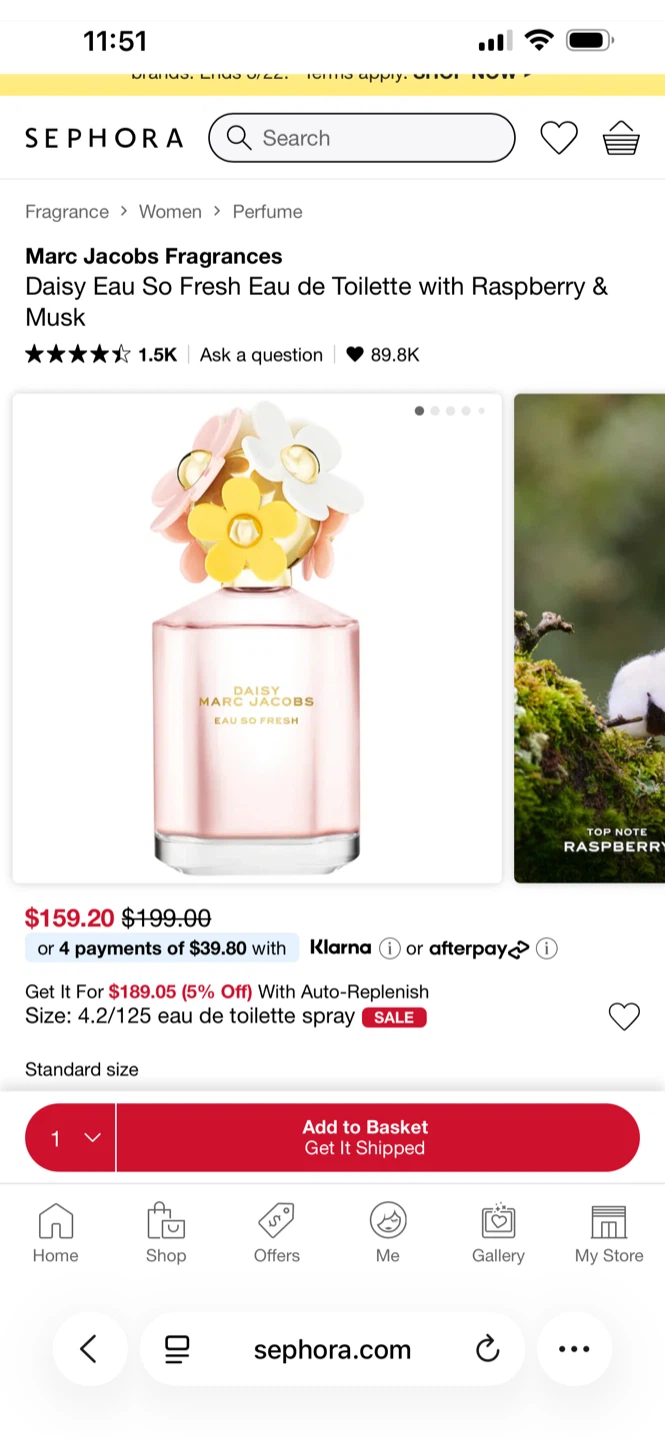 Marc Jacobs Daisy Eau So Fresh Eau de Toilette Spray 100 ml