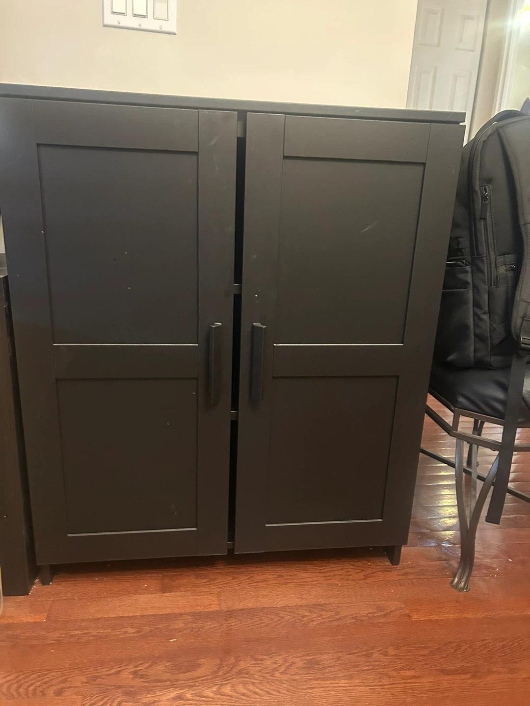 Black Two-Door Cabinet