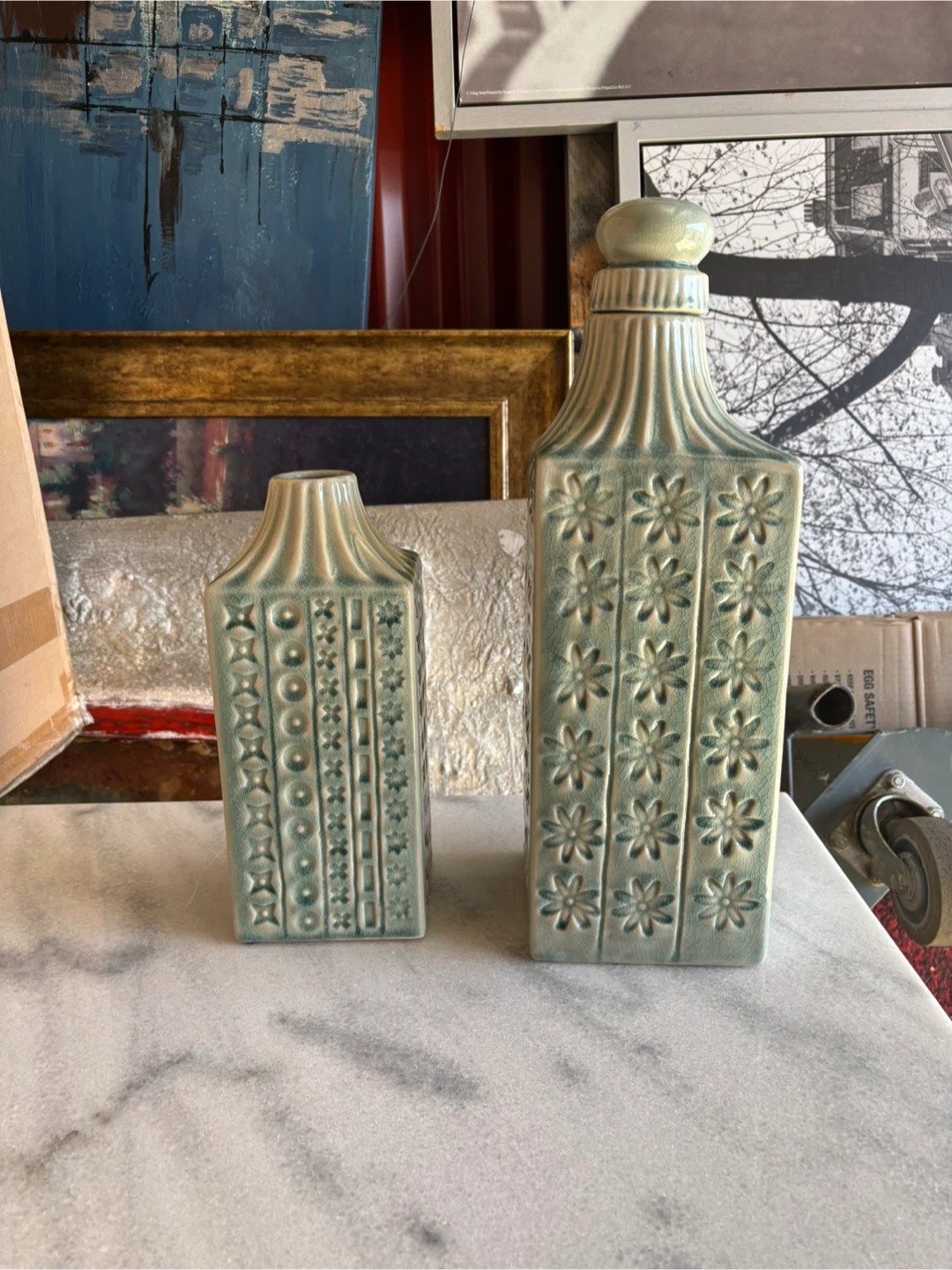 Set of 2 Decorative Ceramic Vases - photo 2