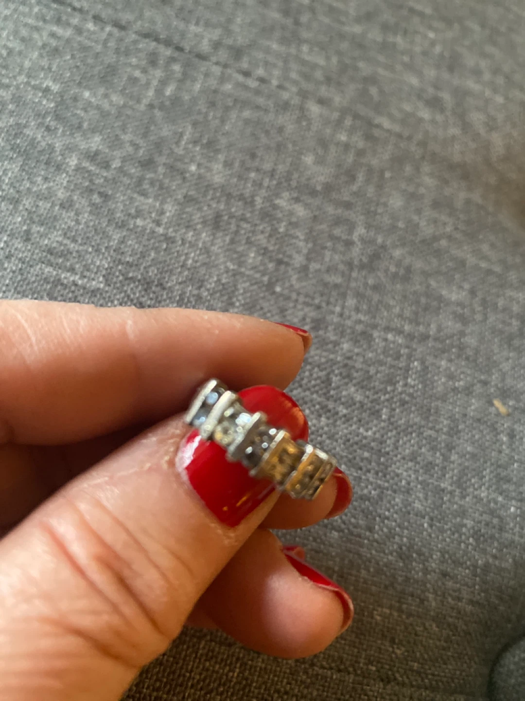 925 Silver ring with 14 Clear Stones - photo 2