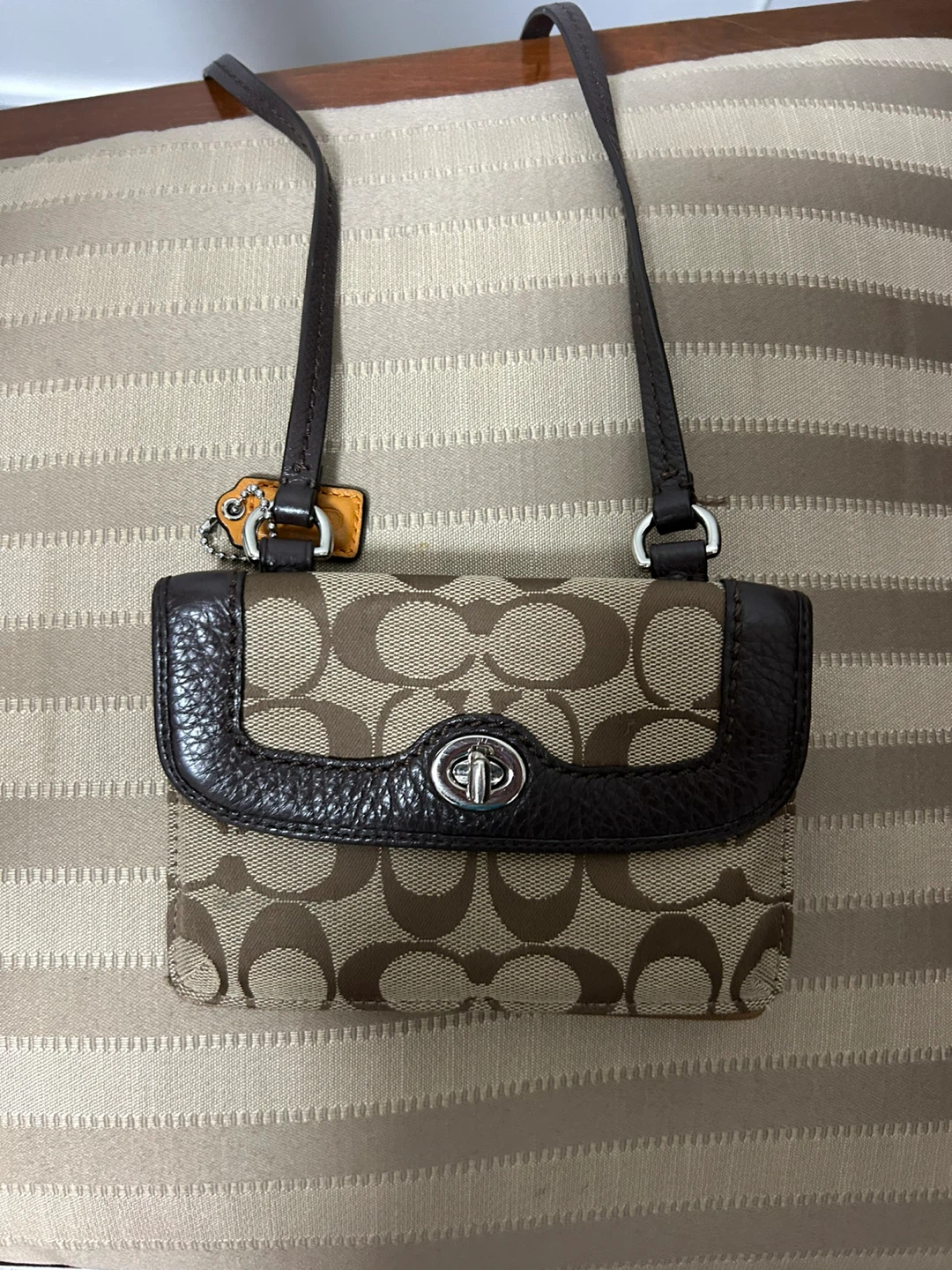 Coach Signature C Monogram Wristlet Wallet
