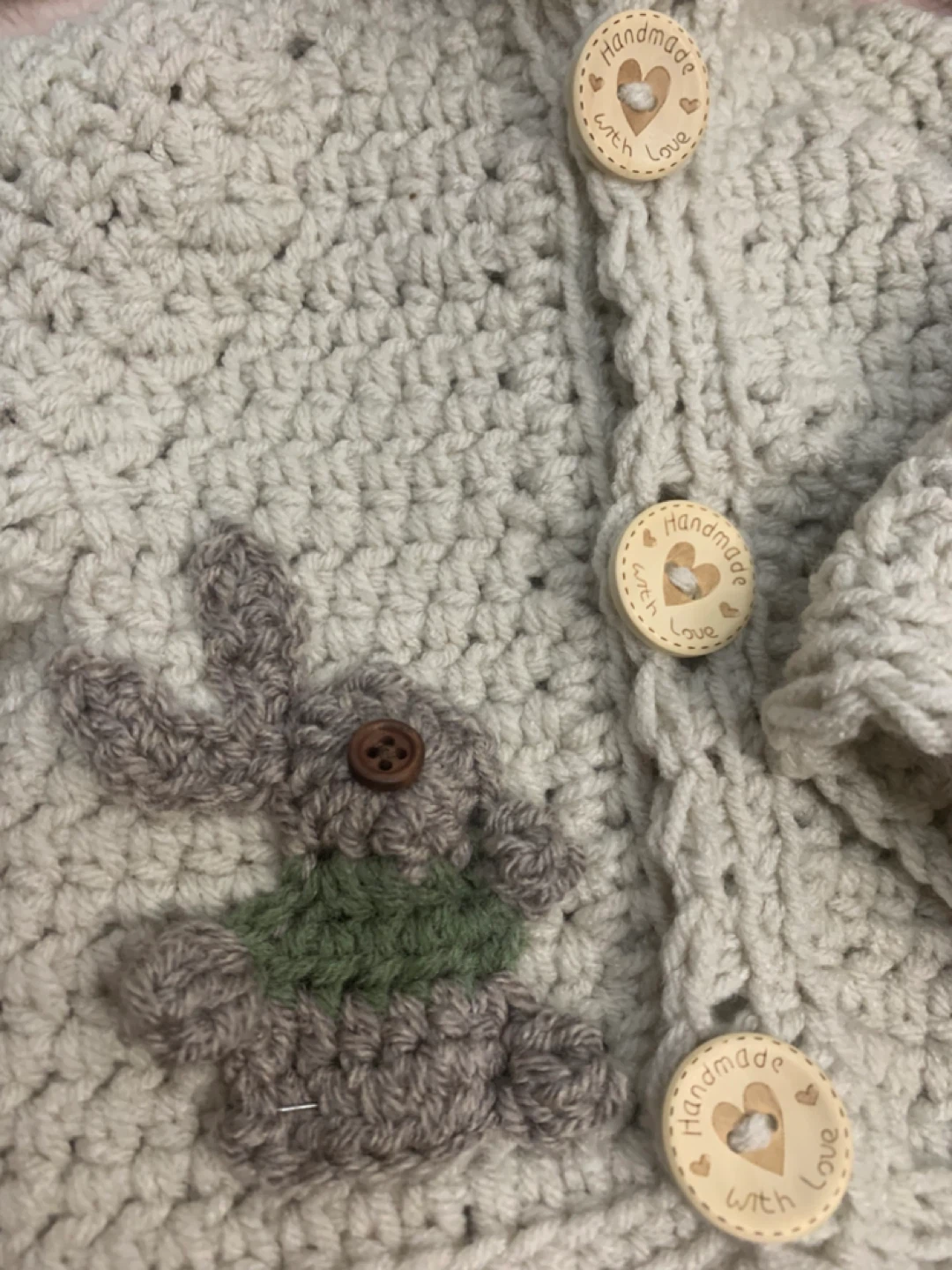 Handmade Crochet Baby Sweater and Booties Set - photo 2