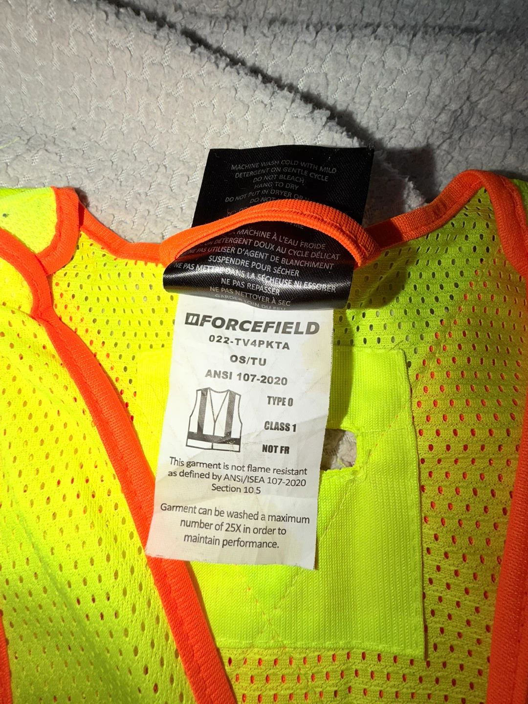 Forcefield Hi-Vis Mesh Safety Vest OS/TU - photo 2