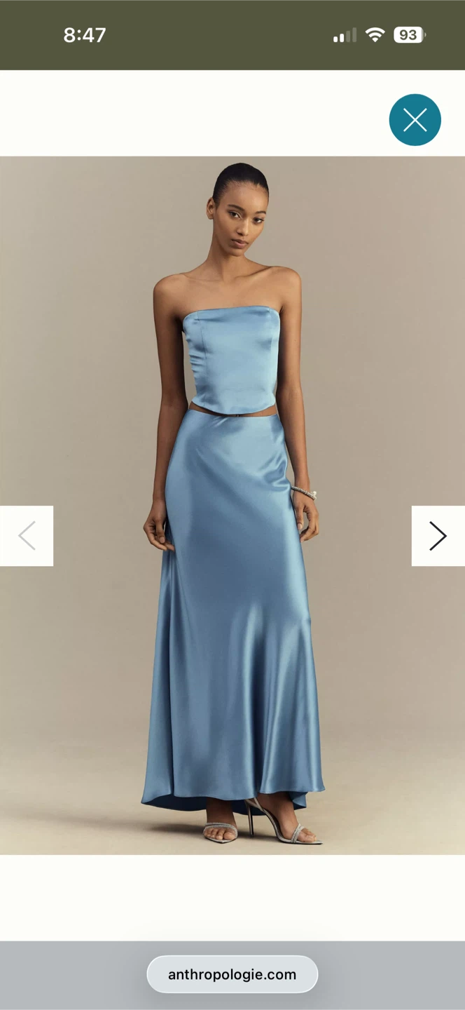 Anthropologie Mare Mare Evie Strapless Satin Set - Top Only - photo 3
