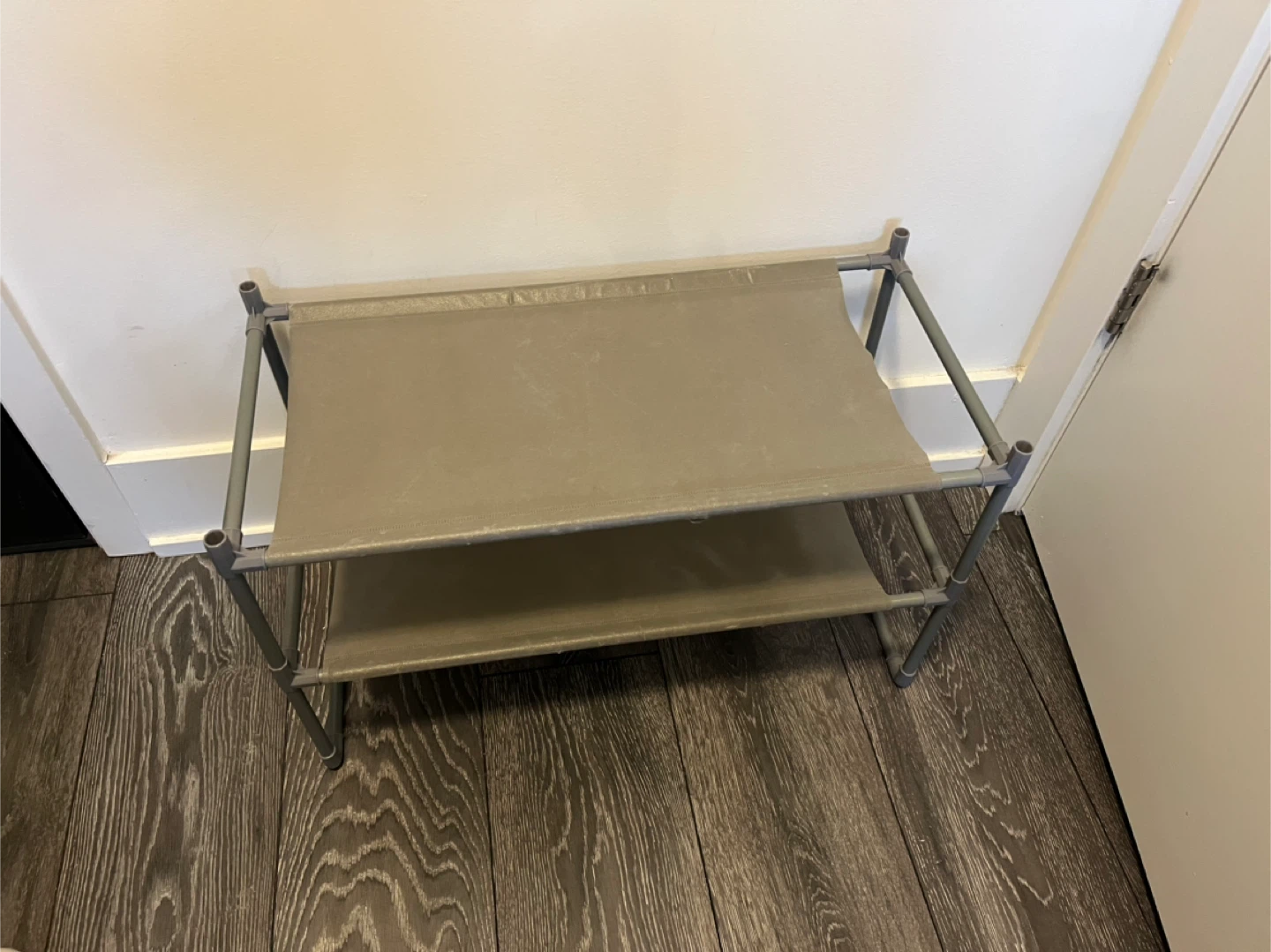 2-Tier Fabric Shelf Unit / shoe rack