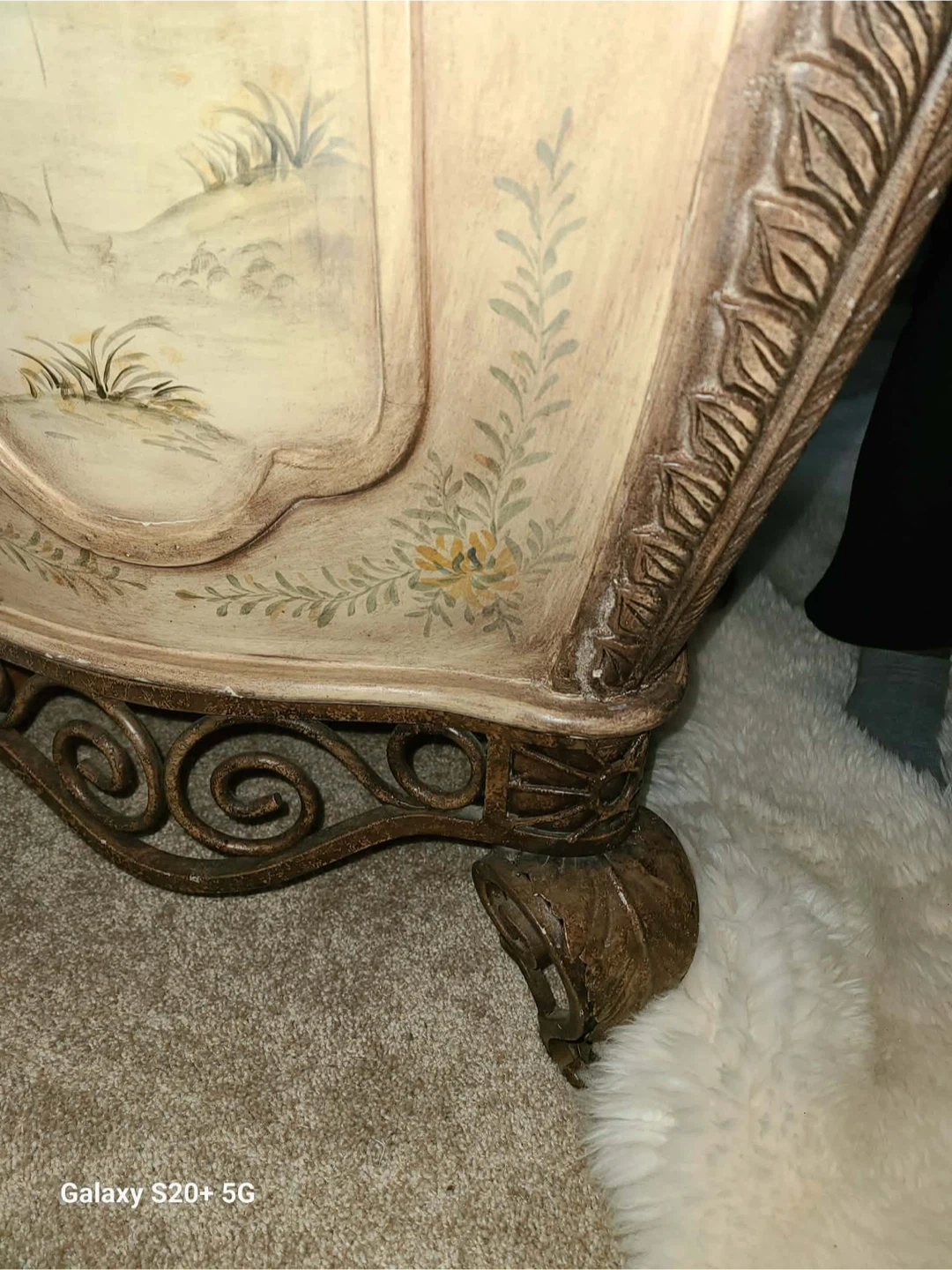 Vintage Hand-Painted Dresser with Landscape Scene - photo 4