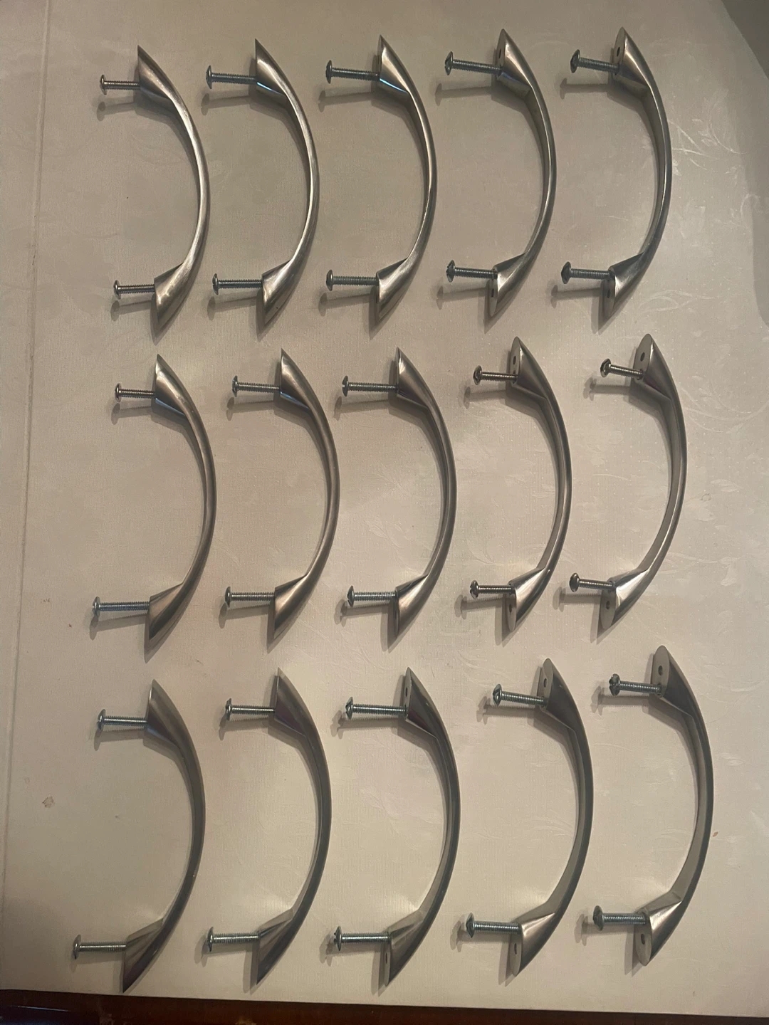15 Brushed Nickel Cabinet Drawer Pull Handles