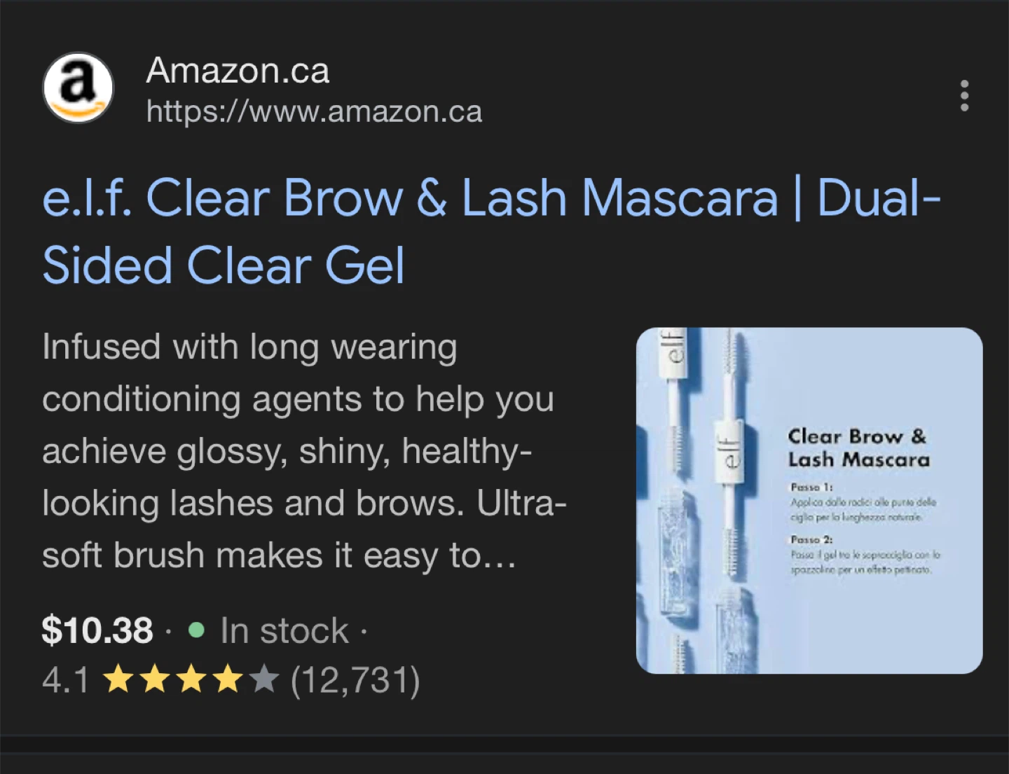 e.l.f. Clear Brow & Lash Mascara | Dual-Sided Clear Gel