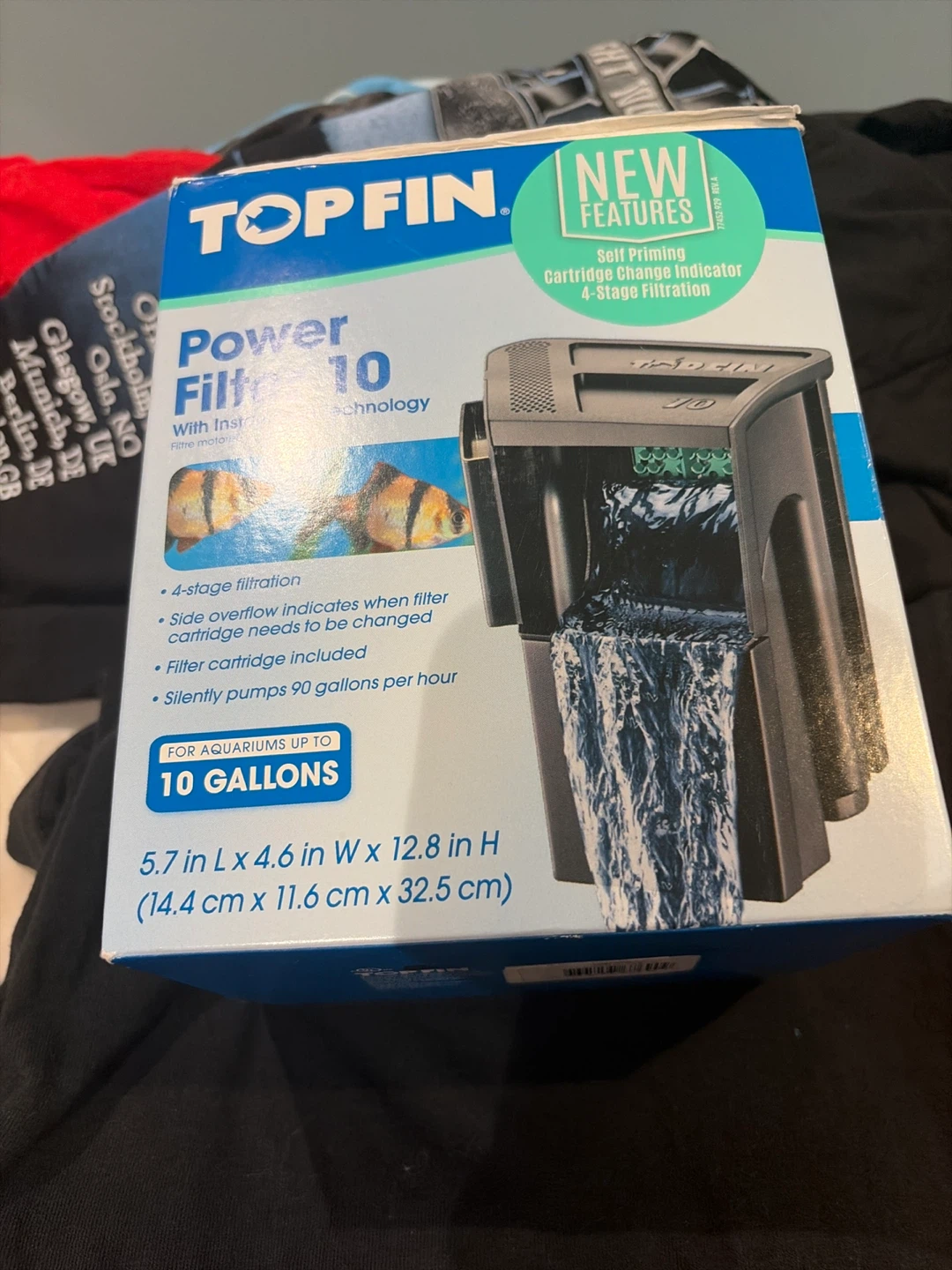 Top Fin Power Filter 10 for Aquariums up to 10 Gallons