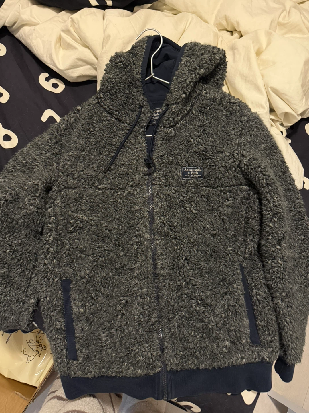 Abercrombie & Fitch Fuzzy Fleece Zip-Up Hoodie