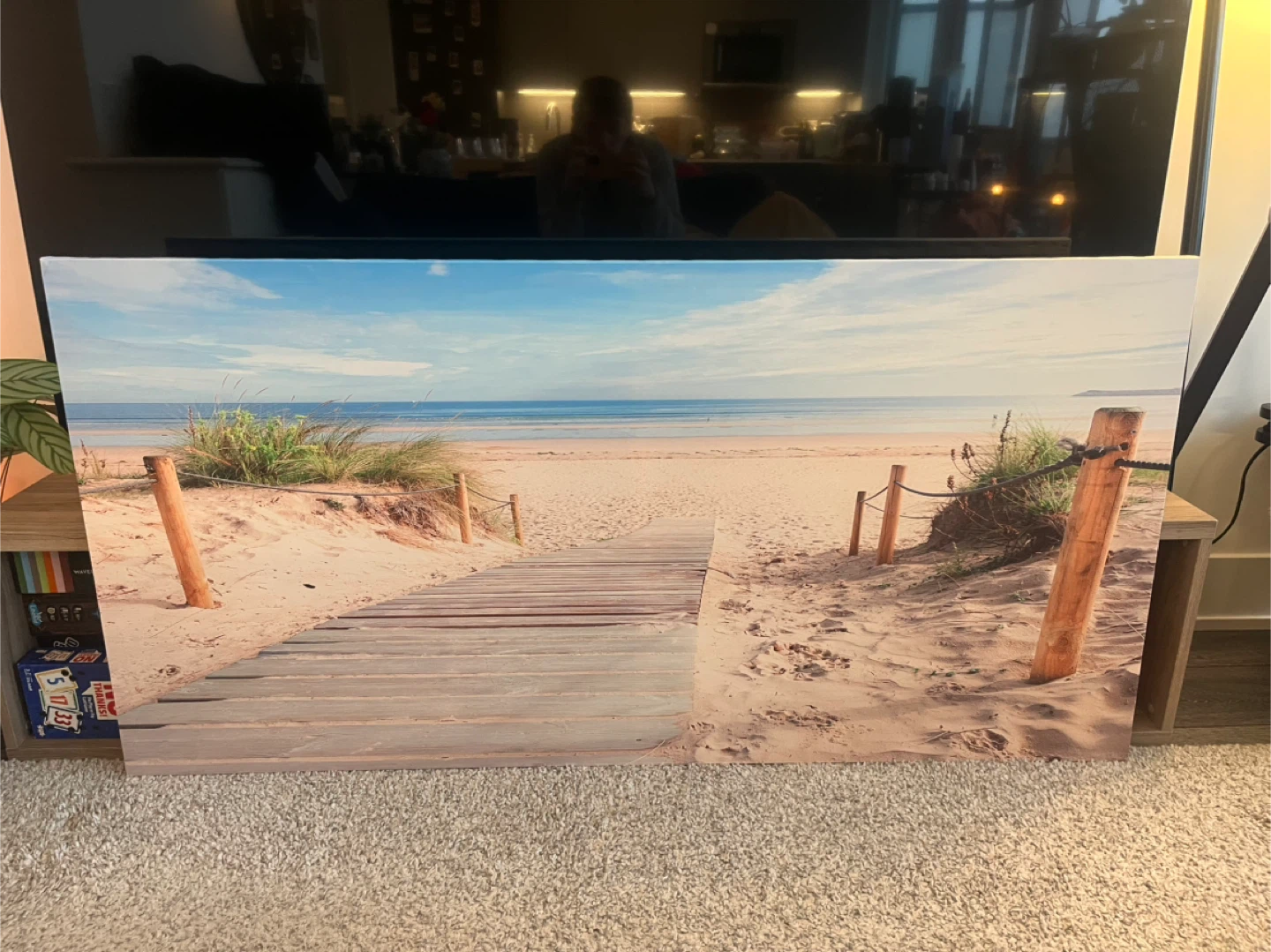 Canvas Wall Art - Beach Boardwalk Scene