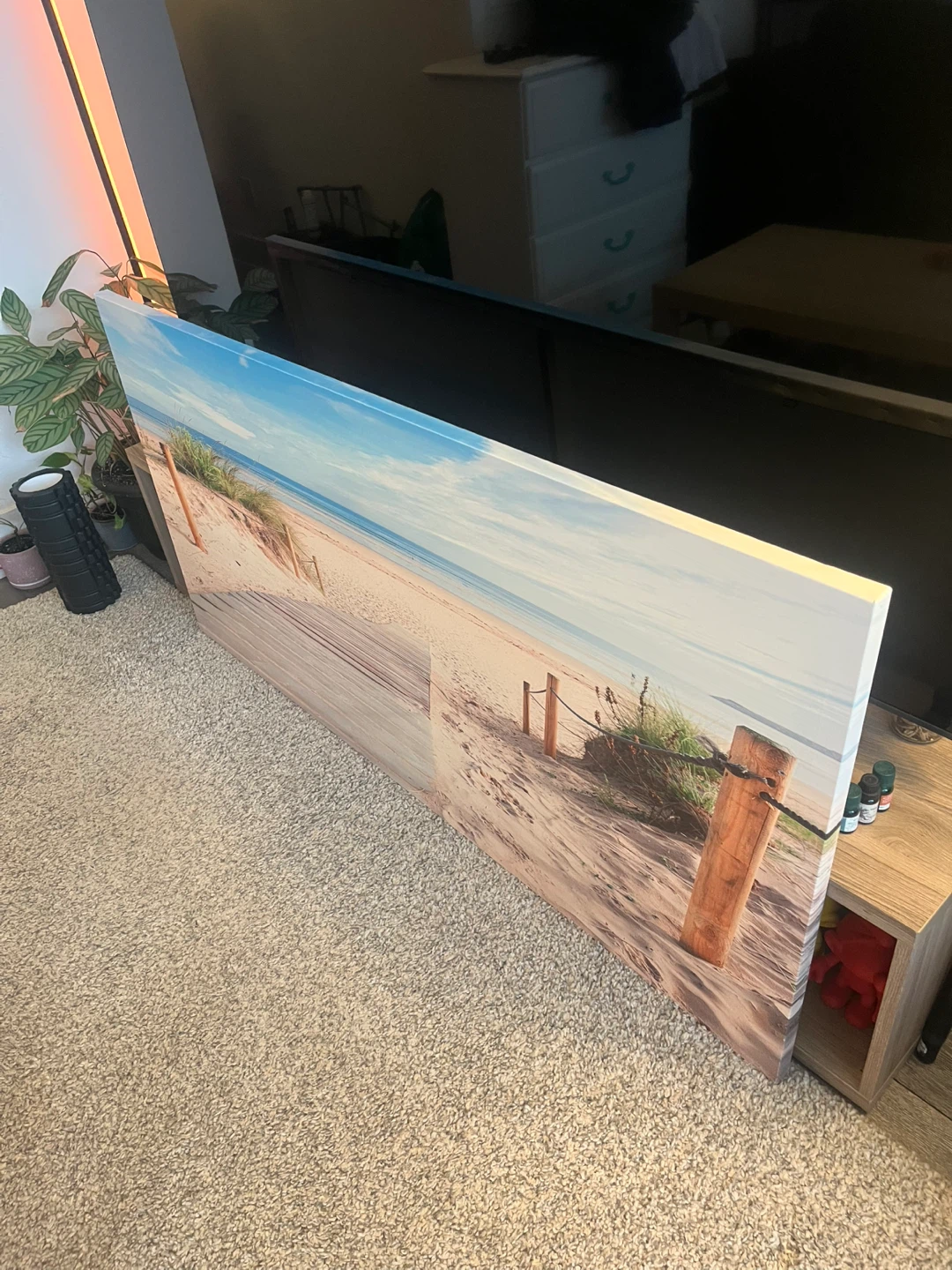 Canvas Wall Art - Beach Boardwalk Scene - photo 2