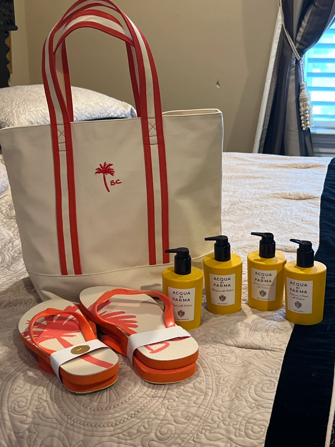 Acqua di Parma Beach Set with Tote and Flip Flops