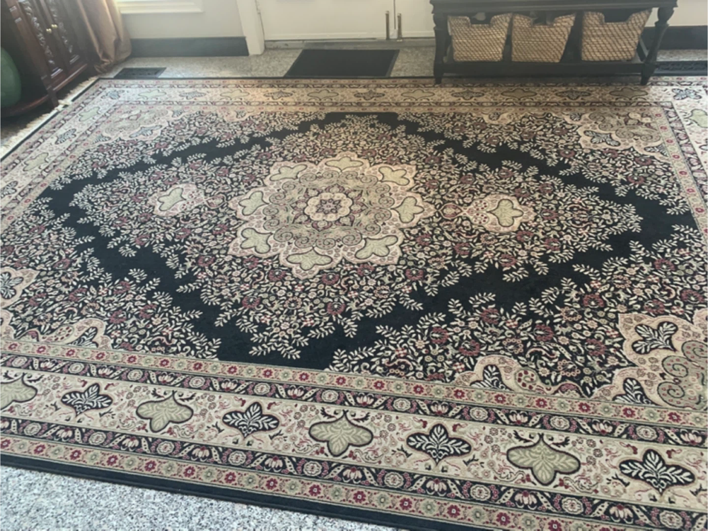 Khorassan Rug Collection Black Silk Rug