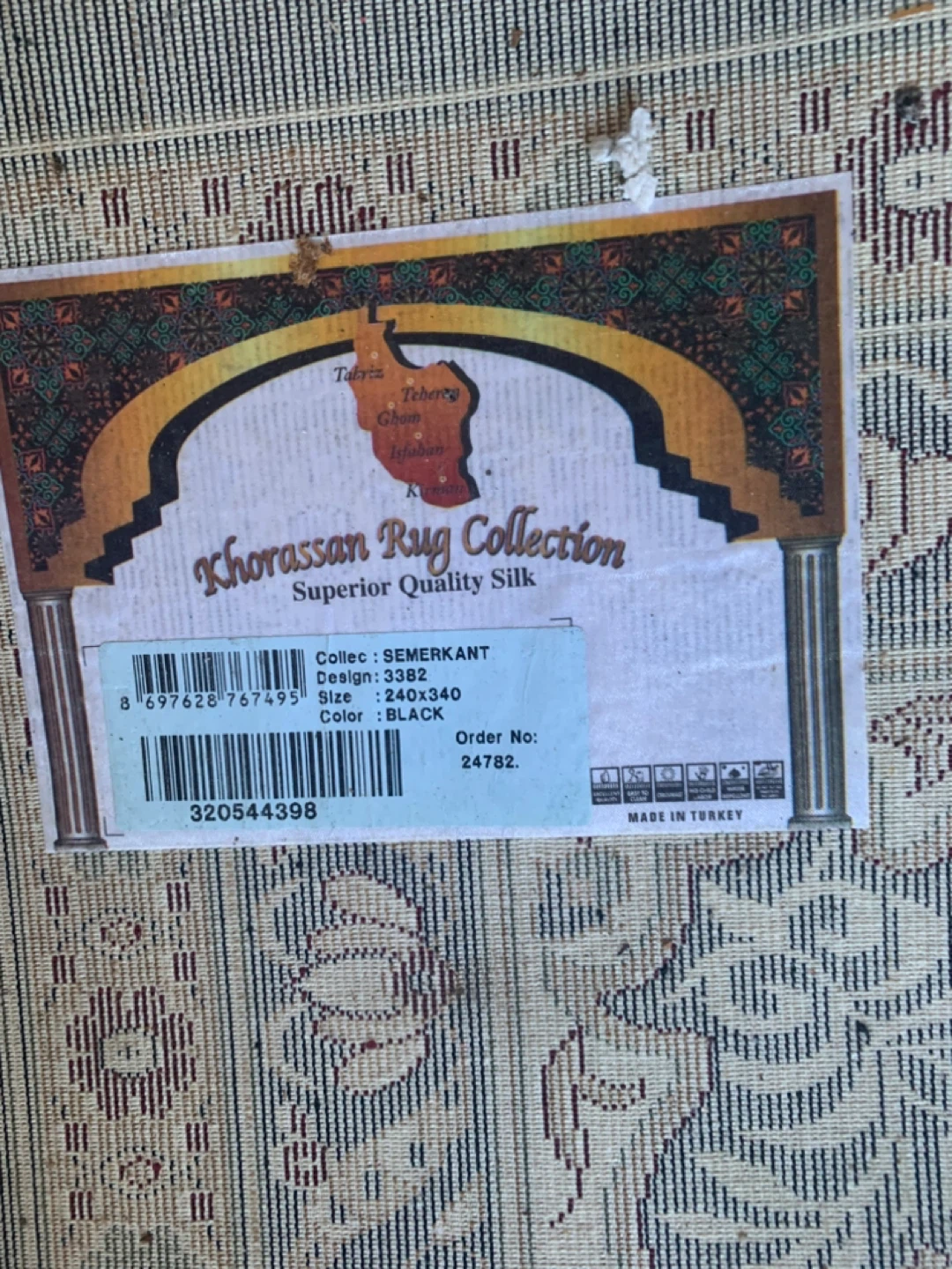 Khorassan Rug Collection Black Silk Rug - photo 4