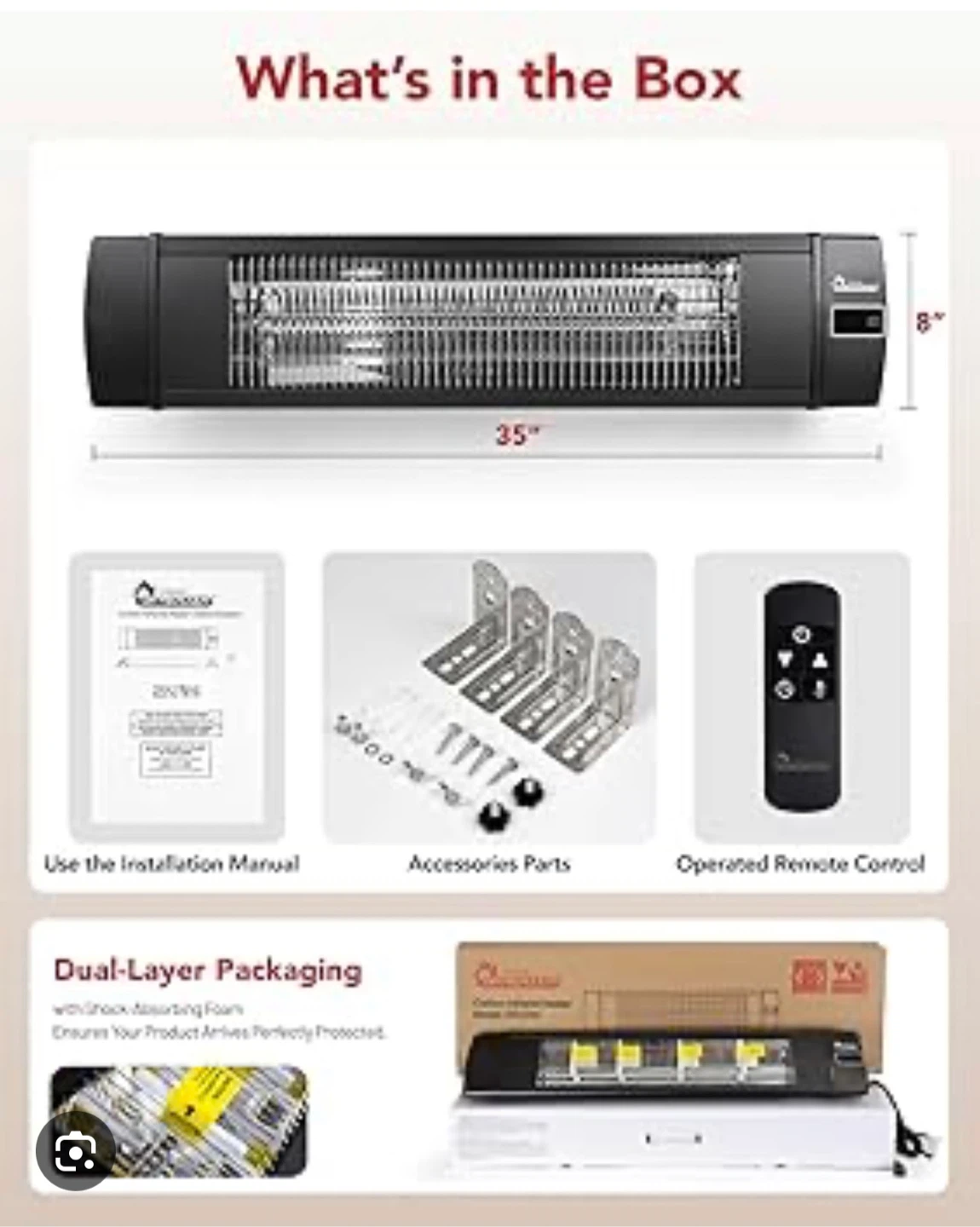 Dr Infrared Heater DR-238 Carbon Infrared Outdoor Heater - photo 2
