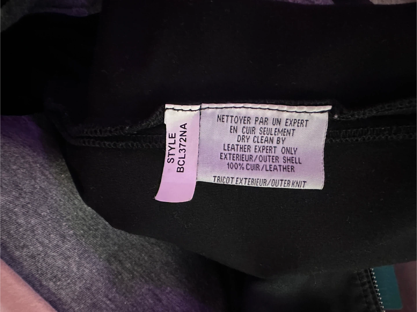 BOD CHRISTENSEN Black Leather & Knit Moto Jacket - Size M - photo 5