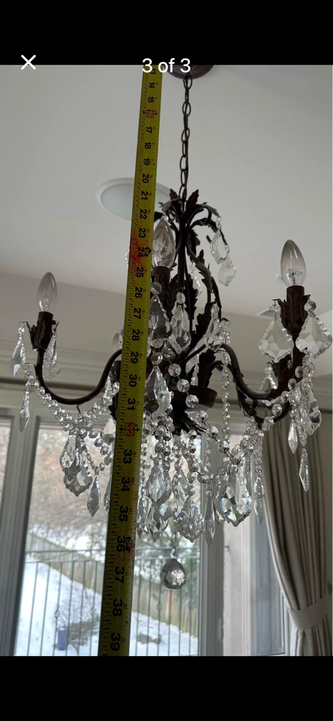 2 matching Crystal Chandeliers - photo 4