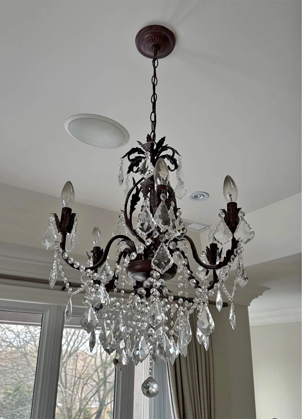 2 matching Crystal Chandeliers