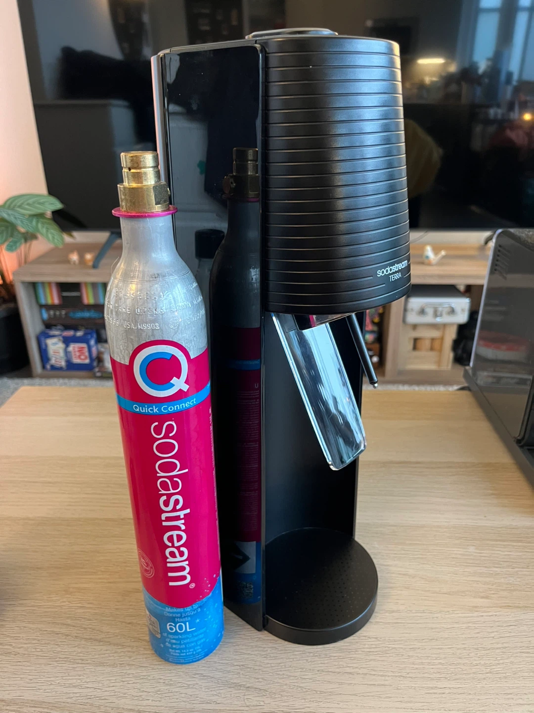 SodaStream Terra Sparkling Water Maker + 20$ worth gas cylinder