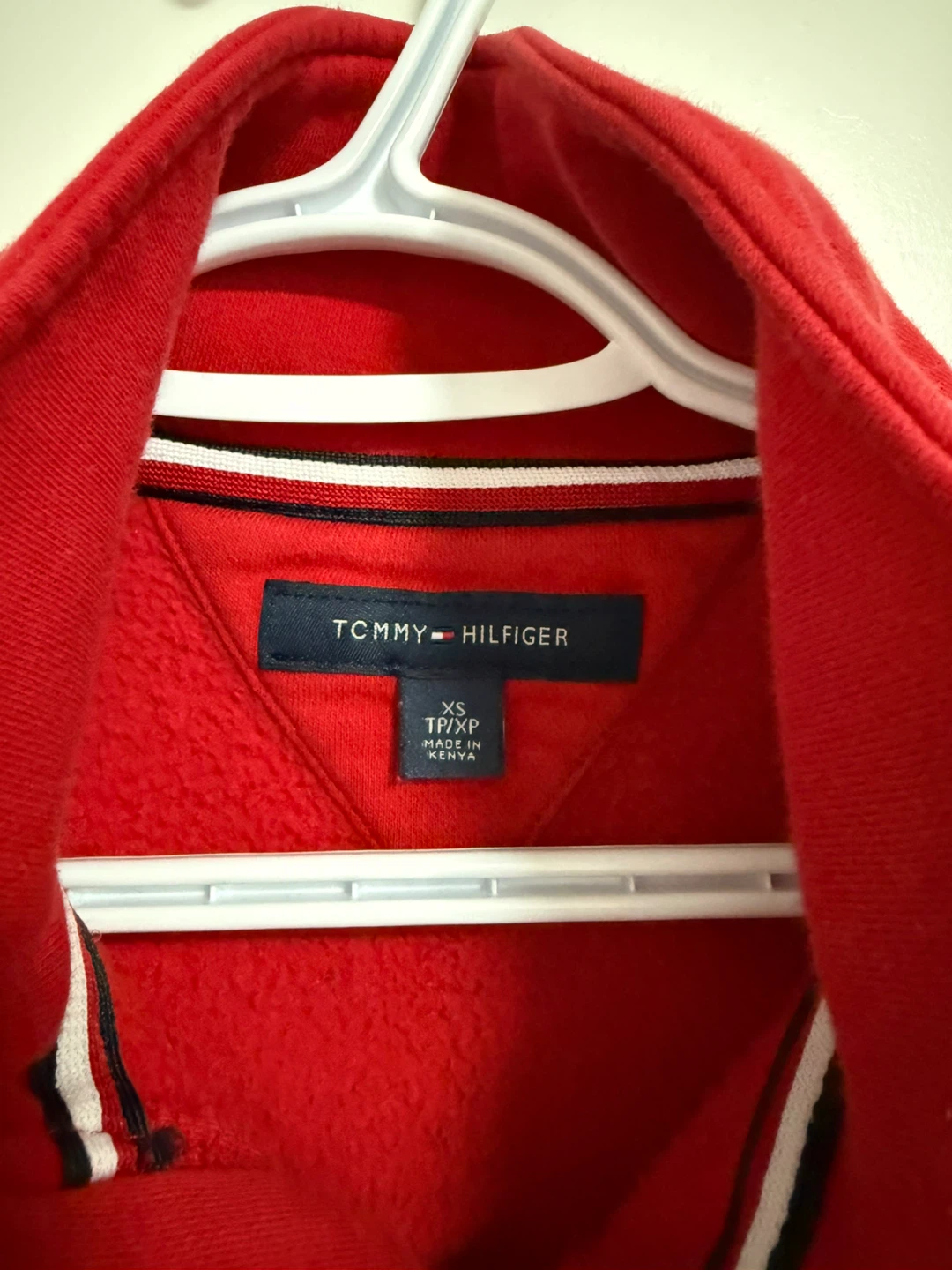 Tommy Hilfiger Red 1/4 Zip Sweatshirt - Size XS - photo 2