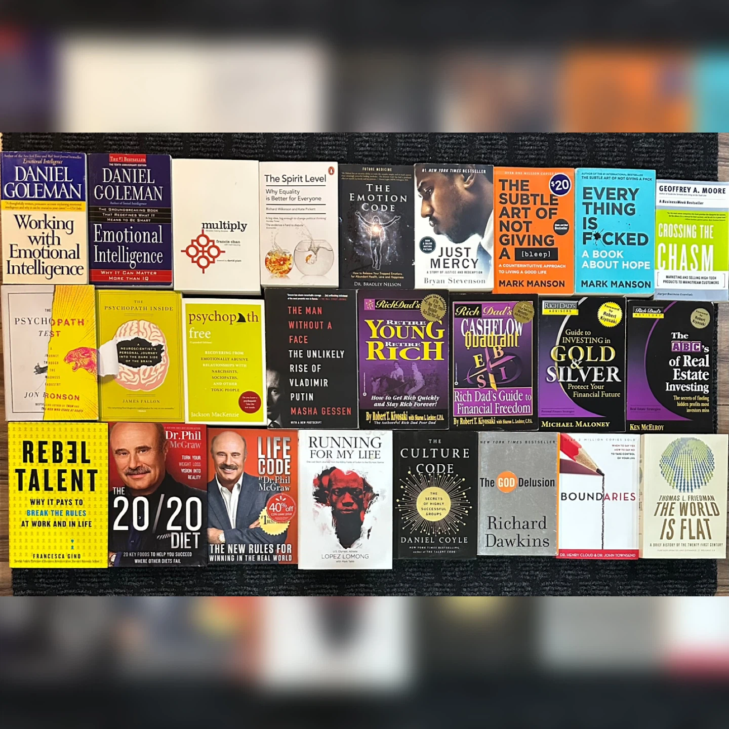 Retire young retire rich, cashflow quadrant, life code, more