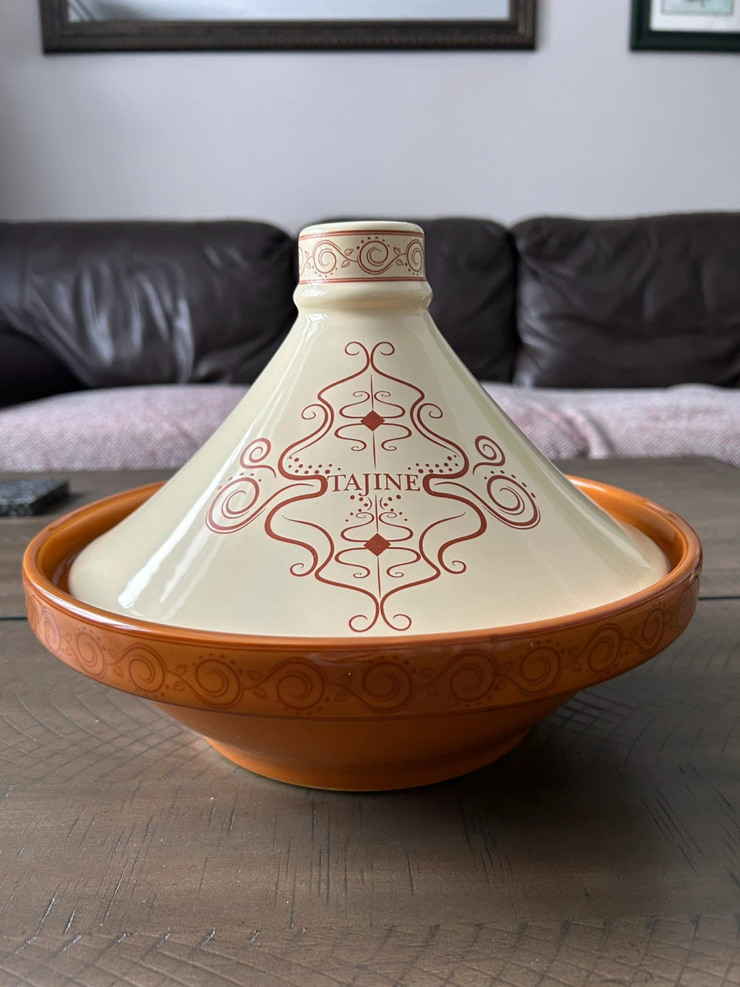 Tajine Dish with Serving Bowls and Platter/Plates, most unused - photo 2
