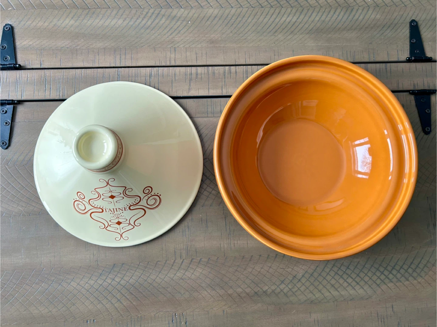 Tajine Dish with Serving Bowls and Platter/Plates, most unused - photo 3