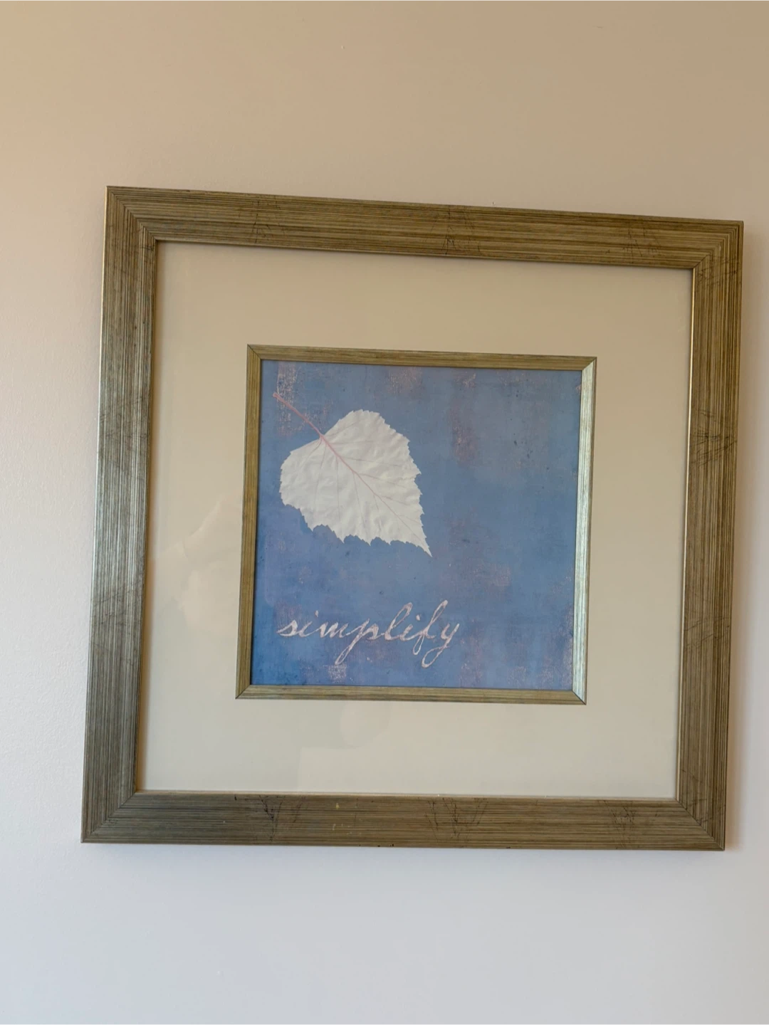 Framed 'Simplify' Leaf Wall Art - photo 2