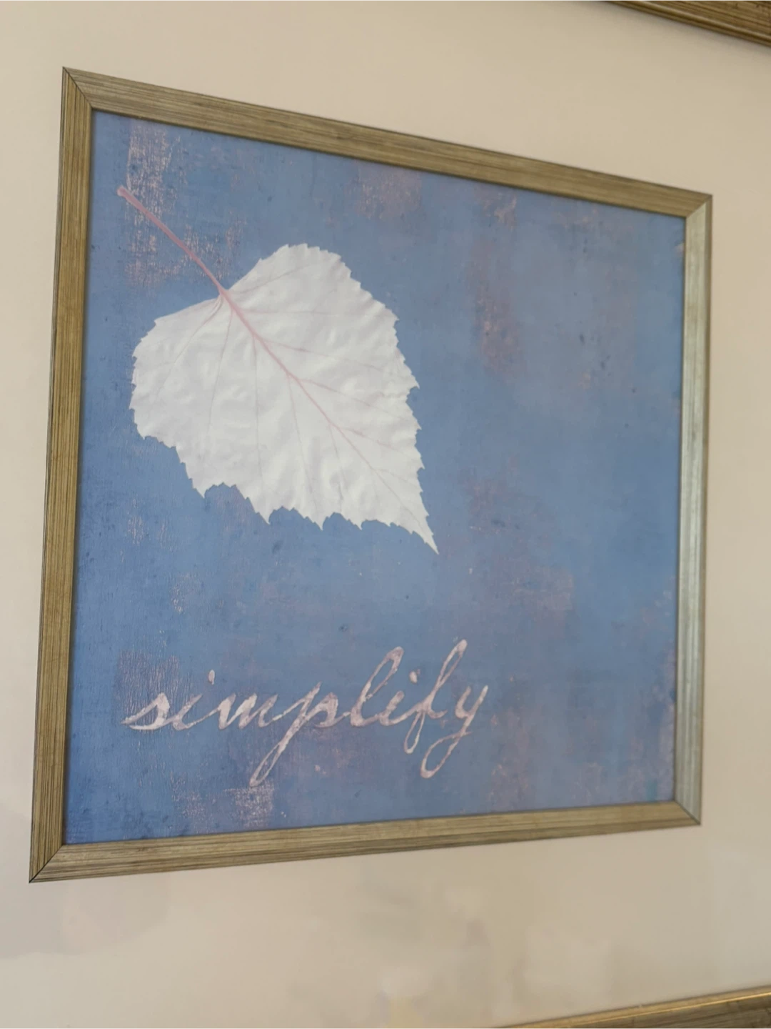 Framed 'Simplify' Leaf Wall Art - photo 3