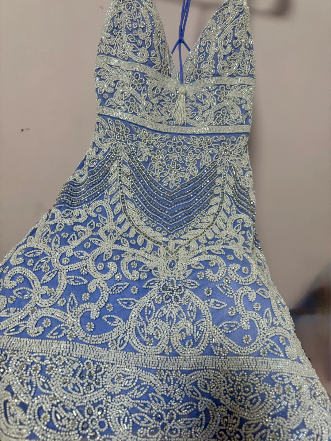 Jovani Blue Beaded Mini Dress - photo 4
