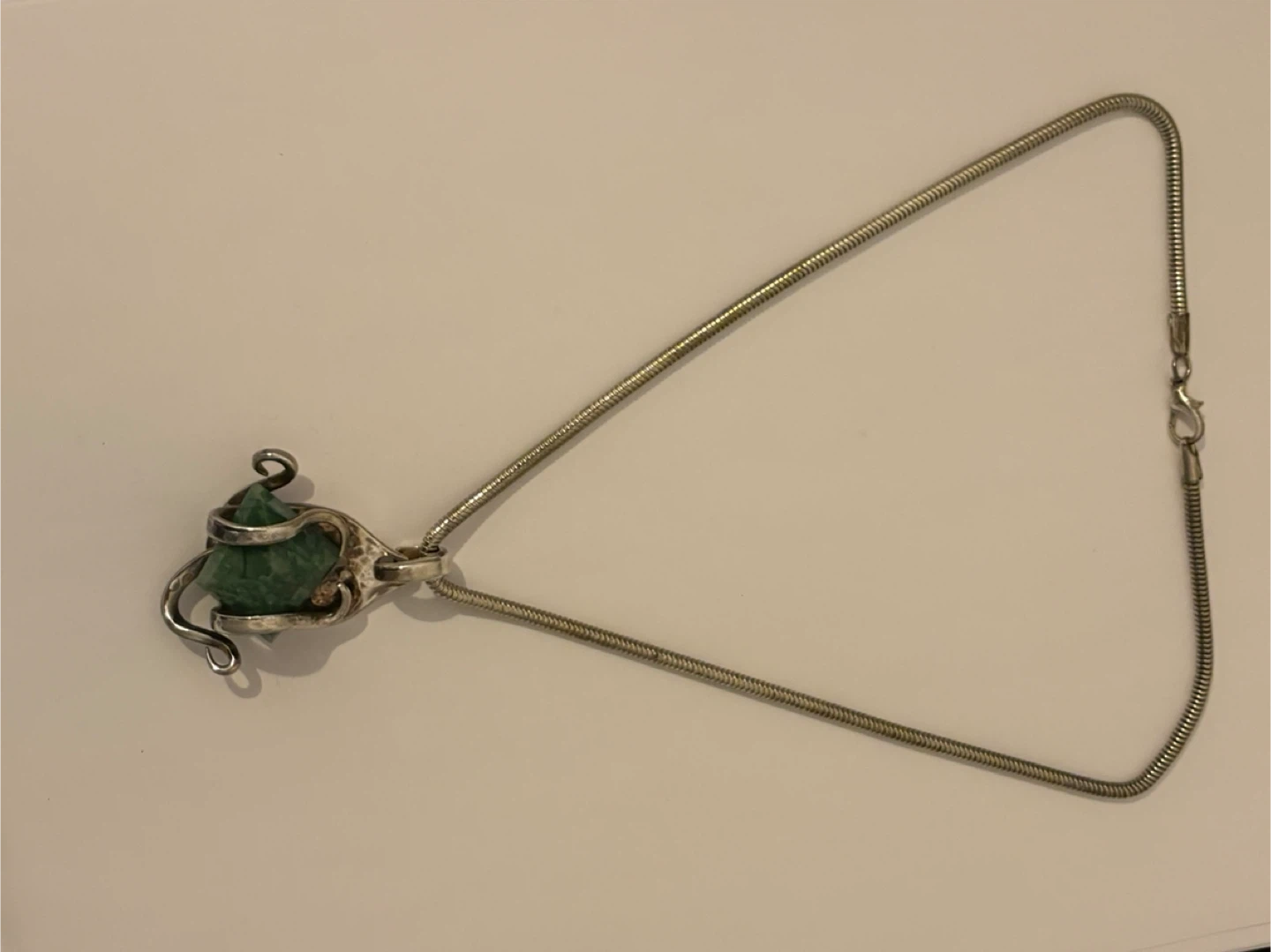 Handmade Silver Pendant Necklace - photo 2